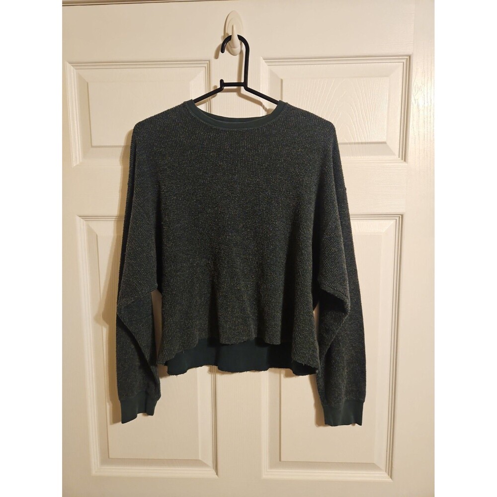 Nike Sweater Womens Size XS Green Long Sleeve Crop Top